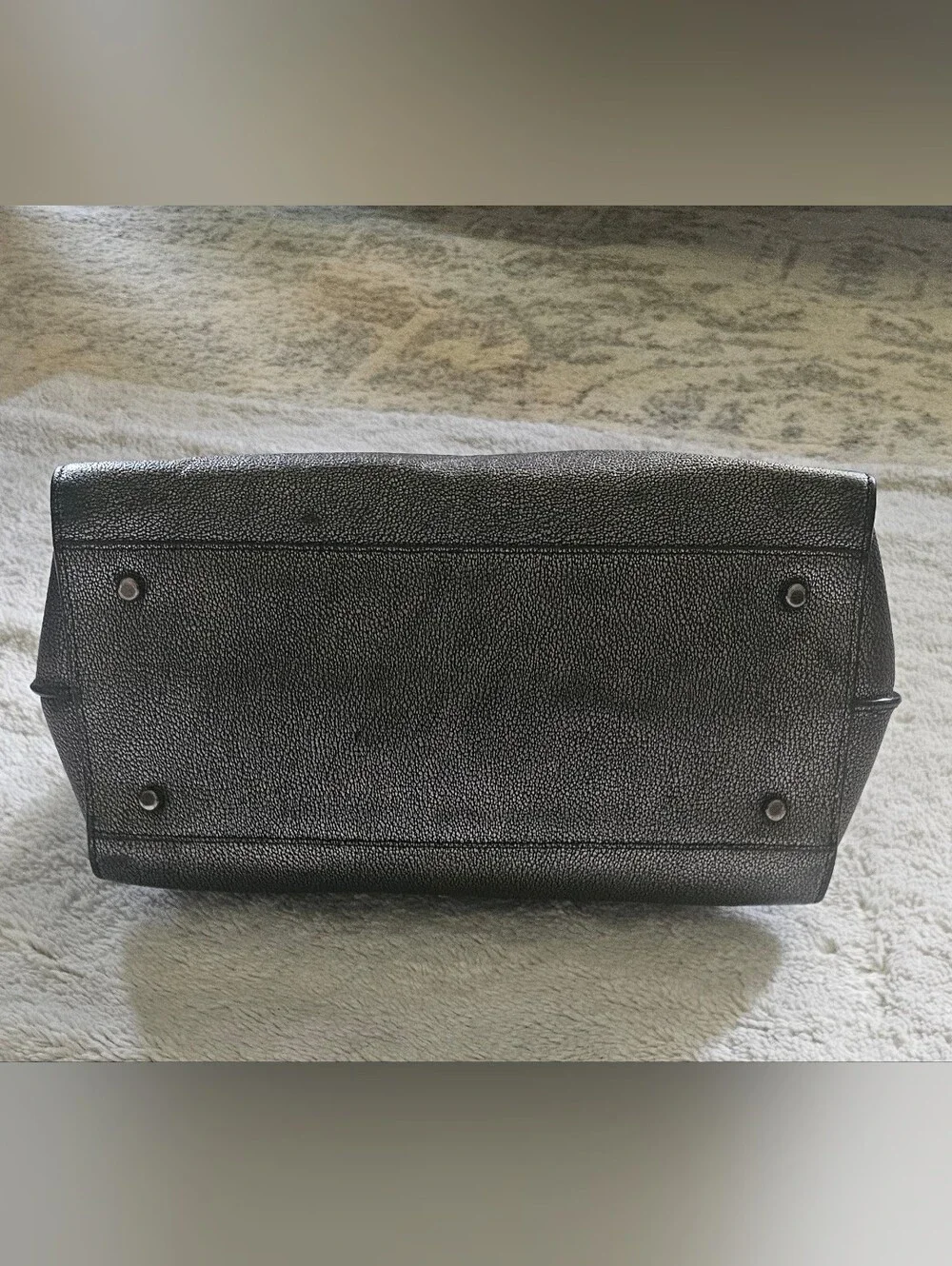 Coach Pebble Leather Gunmetal Nolita Satchel